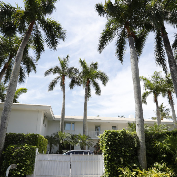 The Florida residence of Jeffrey Epstein in Palm Beach in 2019.