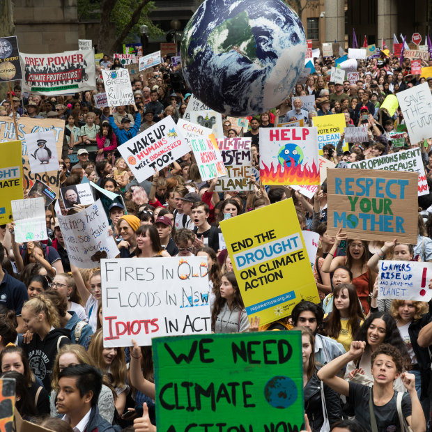 Students have taken to the streets to demand action on climate change.