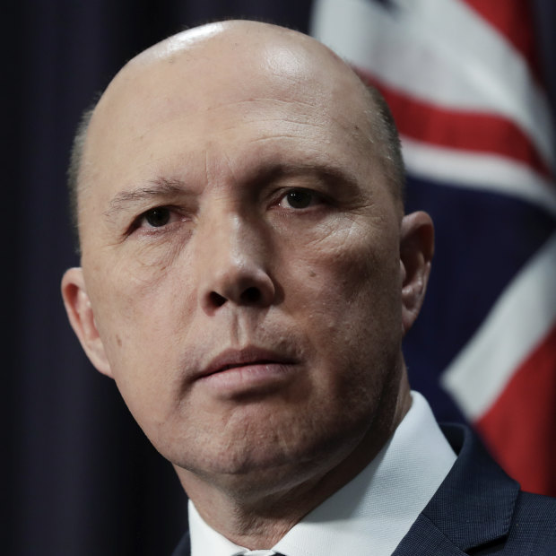 Home Affairs Minister Peter Dutton is in charge of the Australian Border Force. 