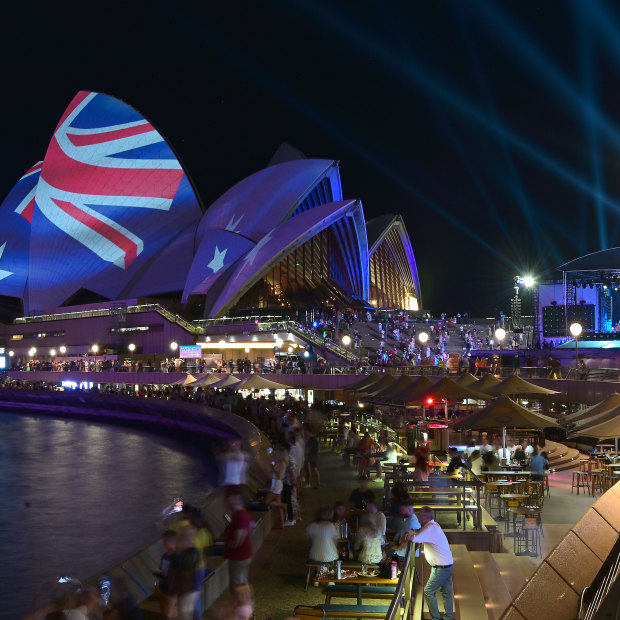 Australia Day celebrations at Circular Quay. 