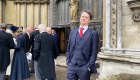 Hans van Leeuwen outside Westminster Abbey, at the coronation.