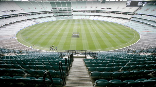 The MCG could host games without crowds as soon as the season resumes, with Melbourne being considered as a location for hubs when approval is given to play games.