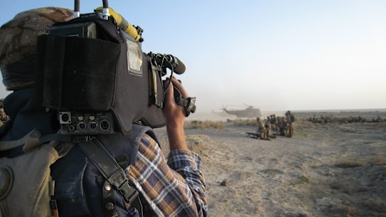 Andrew “Sarge” Herbert, here in Afghanistan, worked with the writer in New York.
