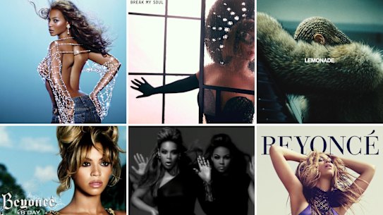 Beyonce album covers. 