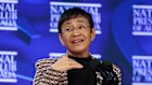 Nobel Peace Prize laureate Maria Ressa at the National Press Club on Monday. 
