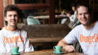 Nic Marchesi, left, and Lucas Patchett, co-founded not-for-profit Orange Sky Laundry in 2014. 