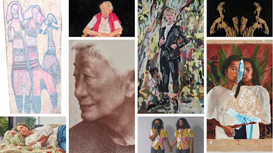 Some of the 2021 Archibald Prize finalists. 