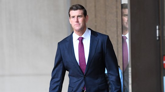 Ben Roberts-Smith outside the Federal Court in Sydney last month.