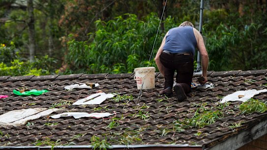 Many homes in Berowra Heights sustained damage when a hail storm hit the area on Thursday night.