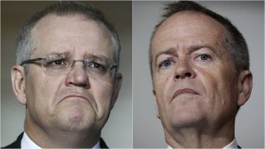 Prime Minister Scott Morrison and Opposition Leader Bill Shorten. 