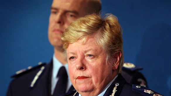 Police commissioner Christine Nixon and her deputy Simon Overland at a press conference in 2007.