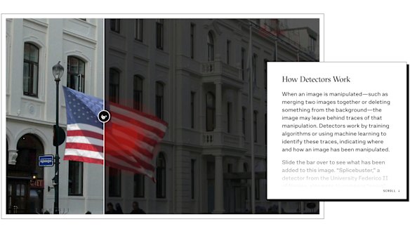 Jigsaw's Assembler tool is designed to spot fake or manipulated images.
