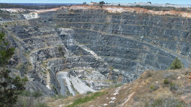 Greenbushes Lithium Mine in Western Australia.