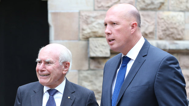 Former prime minister John Howard has given much need support to Home Affairs minister Peter Dutton's campaign. 
