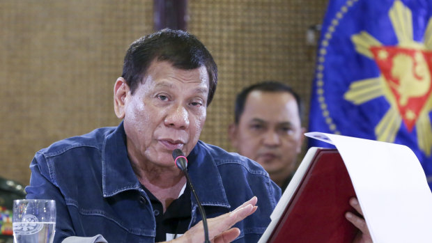 Philippine President Rodrigo Duterte authorised sweeping quarantines in Manila to fight the coronavirus. 
