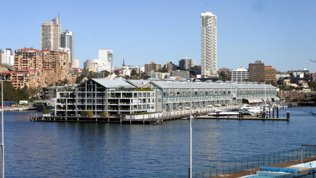 The Finger Wharf at Woolloomooloo in central Sydney where Lang Walker lived.