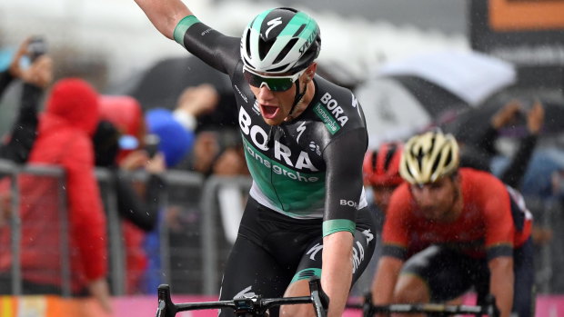 Ireland's Sam Bennett takes the win in the 12th stage of the Giro.