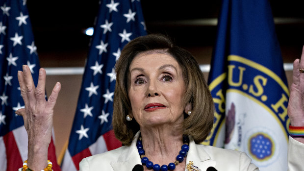 Democratic House speaker Nancy Pelosi has overseen the impeachment process against Trump.