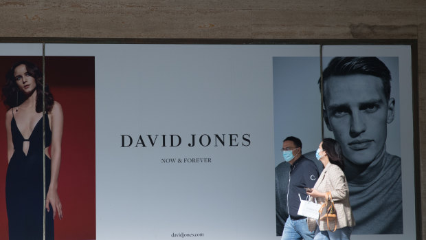 David Jones' sales have plunged in the last five months. 