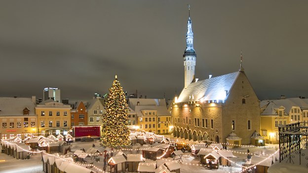Festive scenes at Tallinn’s Christmas Market in Estonia.