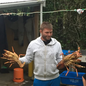 Mark Wilkinson during a past Christmas family celebration in New Zealand.