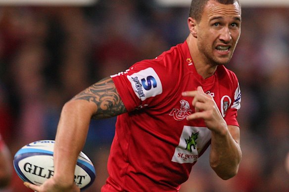 Quade Cooper during the Reds' victorious Super Rugby semi-final in 2011.  They went on to win the title.