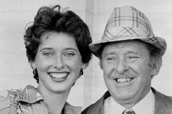 Gai with her father, the great trainer Tommy Smith, in 1973.