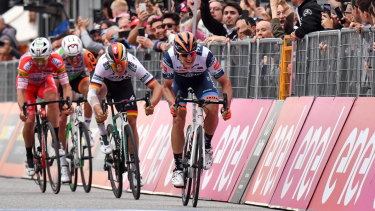 Damiano Cima heads toward his first victory in the Giro.