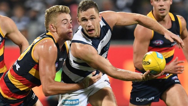 Joel Selwood will lead the Cats again in 2018.