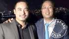 Simon Zhou, left, with disgraced Chinese billionaire Huang Xiangmo. 