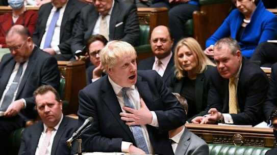 Under fire: Britain’s Prime Minister Boris Johnson.