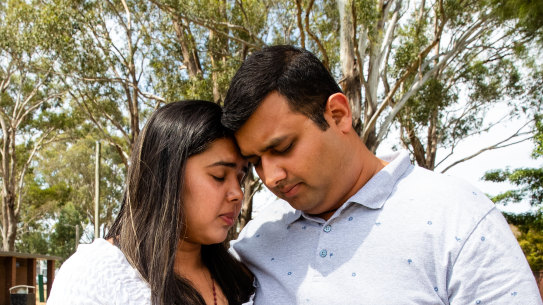 Ashwitha and Praveen D'Souza a grieving their baby girl Nigella, who was declared deceased soon after she was born at Blacktown Hospital on June 22, 2020.