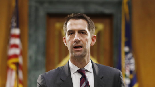 Senator Tom Cotton advocated sending in the US military for reasons debunked as misinformation. 