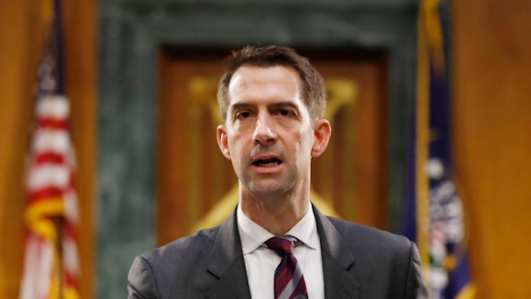 Senator Tom Cotton advocated sending in the US military for reasons debunked as misinformation. 