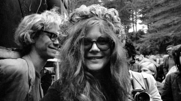 Janis Joplin and Big Brother and the  Holding Company in San Francisco on New Year’s Day, 1967. 