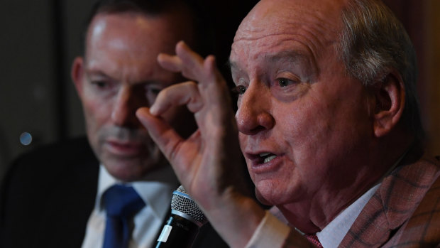 Sydney radio host Alan Jones, pictured with close ally Tony Abbott, had admitted he called MPs and urged them to topple Turnbull.