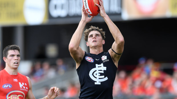 Charlie Curnow is in doubt but his return against Hawthorn would make for a very tall Blues forward line.