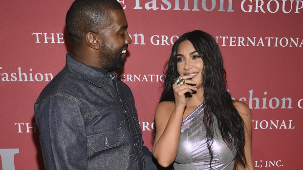Kim Kardashian and her husband Kanye West.