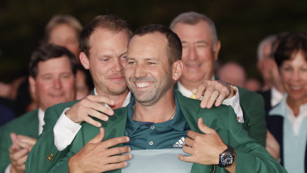 Joy of six: Sergio Garcia broke a long major drought at the Masters in 2017.
