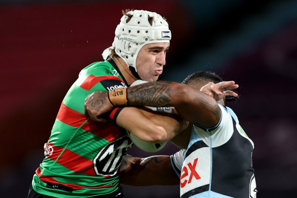 Jye Gray on debut for South Sydney.