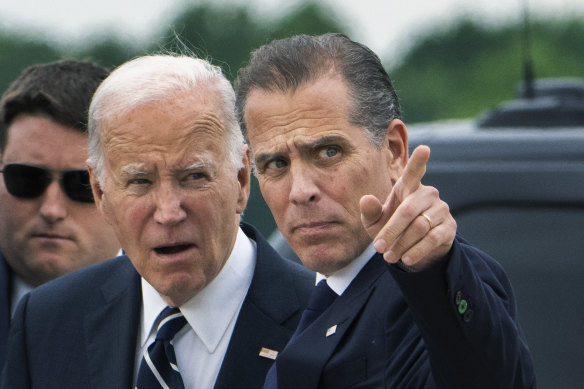 President Joe Biden and son Hunter in June.