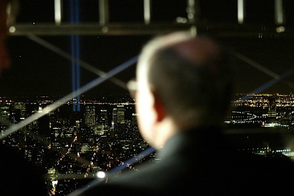 Prime Minister John Howard in New York in 2005, on the fourth anniversary of the terror attacks.