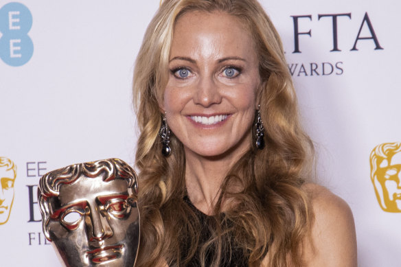 Lesley Paterson, winner of the best film award for ‘All Quiet on the Western Front’ at the BAFTA Awards in London last month.