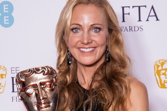 Lesley Paterson, winner of the best film award for ‘All Quiet on the Western Front’ at the BAFTA Awards in London last month.