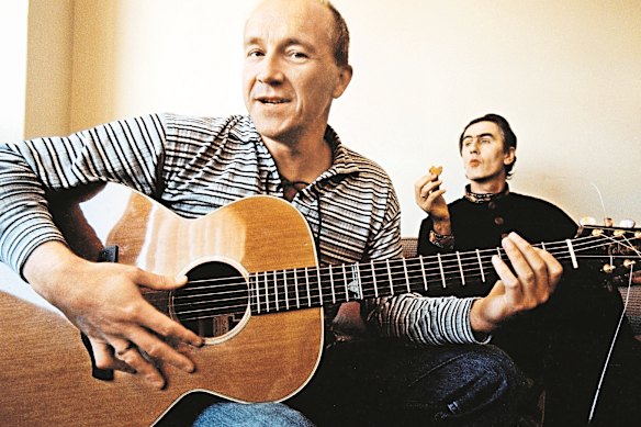Forster with the late Grant McLennan, with whom he formed The Go-Betweens in 1978. 