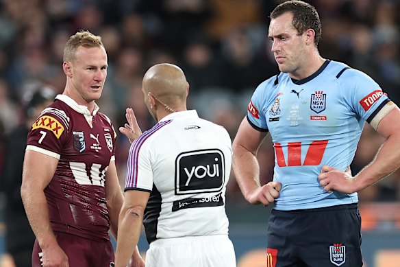 Isaah Yeo and Daly Cherry-Evans will clash as Origin skippers at Suncorp Stadium.