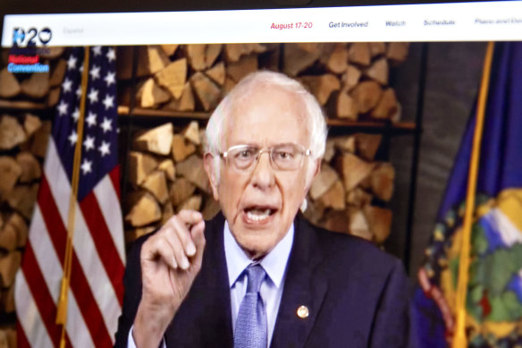 Rallying the faithful: Senator Bernie Sanders, the independent from Vermont.