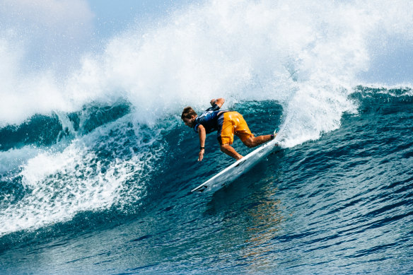 Jack Robinson dominating G-Land in Indonesia.