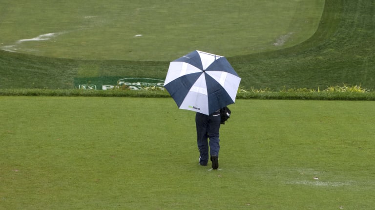 Waterlogged: The course has been deemed unplayable.