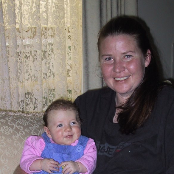 Emma Bates holds her young niece.